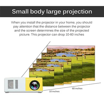 

HD Mini Projector 1280 X 720P LEDWiFi Projector Video Home Theater 3D HDMI Movie Game LED Projector Video Player