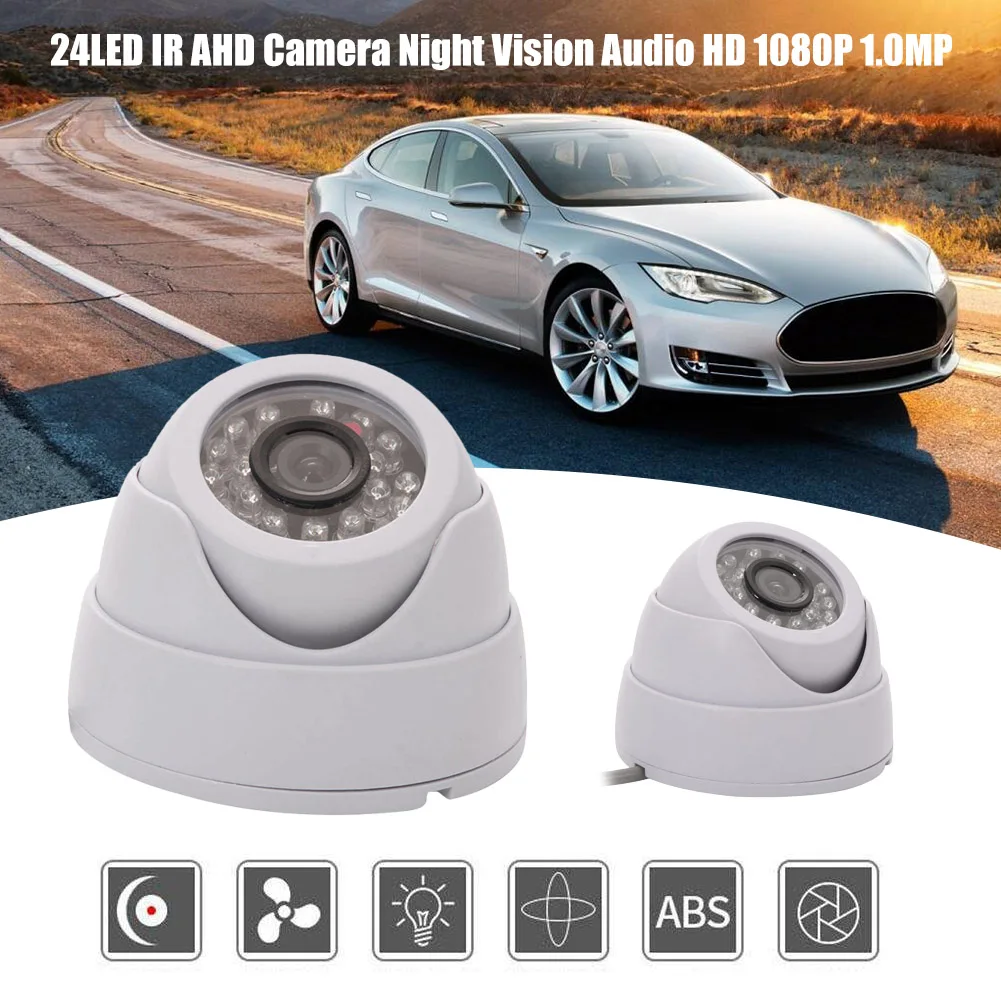 Камера безопасности 24LED IR AHD camera ночного видения аудио HD 720P 1080P 1.0MP 2.0MP CCTV камера наблюдения в защитном колпаке с IR-Cut - Название цвета: 1080P-PAL