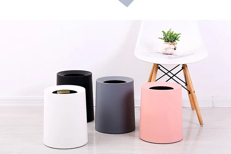 European Style Northern European-Style Creative Toilet Office Bedroom Living Room Home without Cover Basket Garbage Can 8L