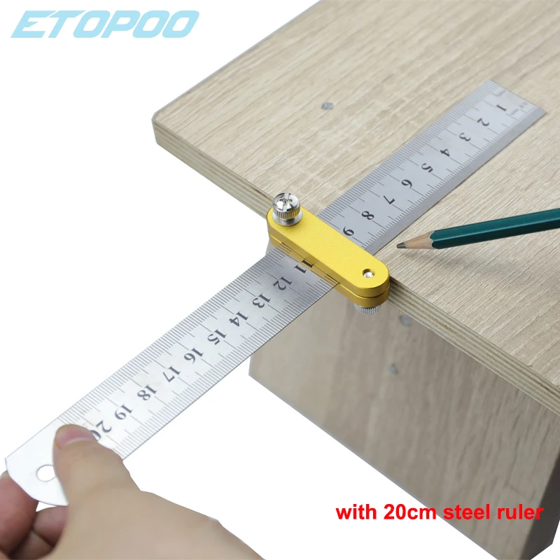150mm-200mm-300mm-Woodworking-Angle-Scribe-Line-Scribe-Wood-Ruled-Carpenter-Location-Locator-Steel-Ruler-Block (3)