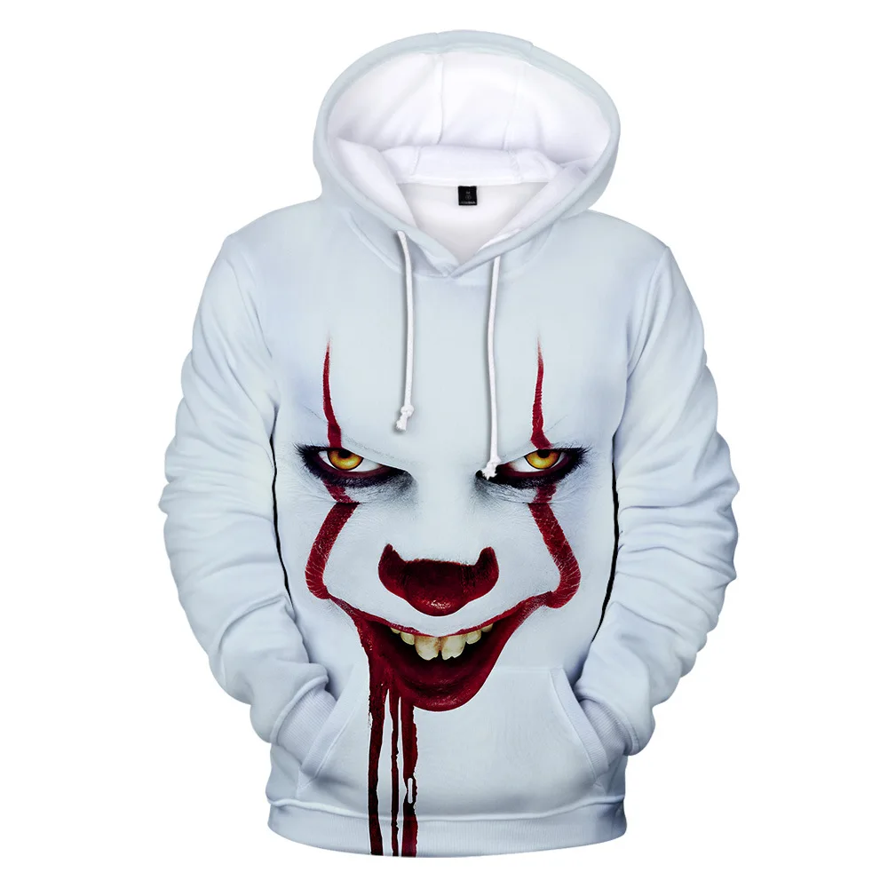 Детский костюм клоуна IT Chapter 2 для мальчиков и девочек маскарадный толстовка с