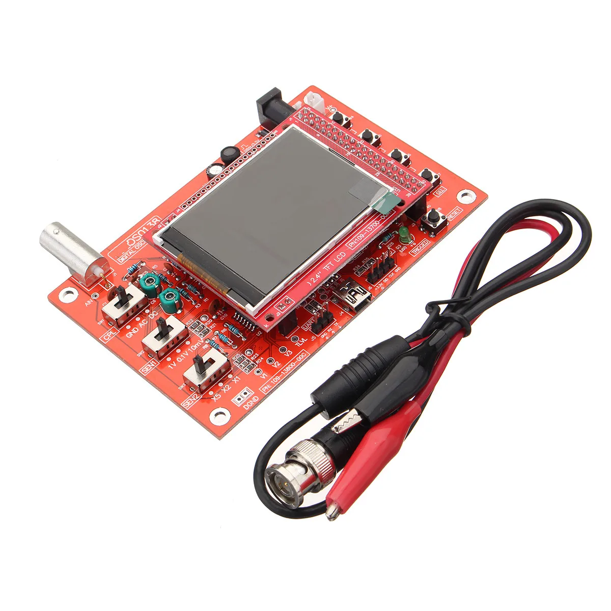 Открытый источник STM32 2," TFT 1Msps DSO138 ЖК-цифровой осциллограф комплект Акриловый чехол DIY часть крышка SMD комплект Полностью Собранный