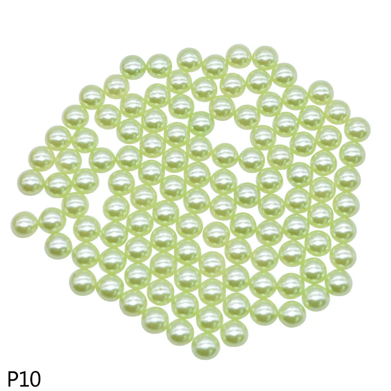 1000Pcs Pearl Stickers Trim Rhinestones for Nails Phone DIY Flatback Manicure Pearl Beaded Appliques Clothes Stickers - Цвет: P10