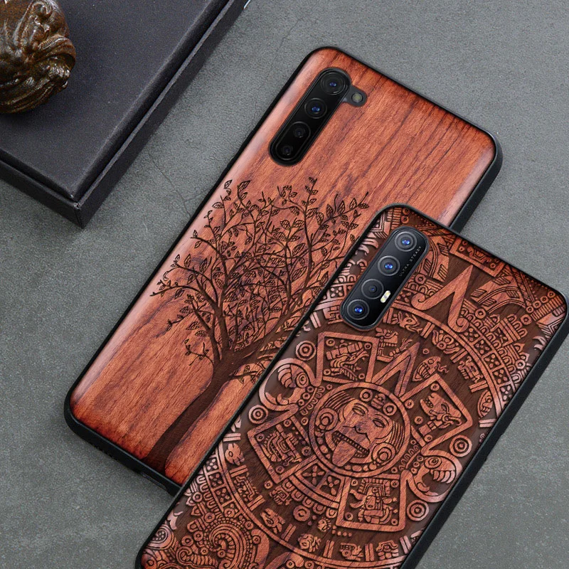 Новинка 2020 чехол для OPPO Reno 3 Pro тонкая деревянная задняя крышка чехол-бампер из ТПУ