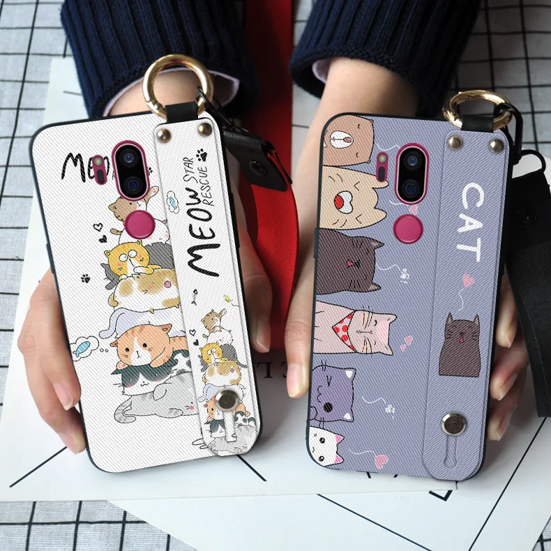 Мягкий силиконовый чехол с милым котом для LG Magna G4C G4 G6 G7 ThinQ красивый