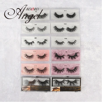 

Wowangel 10 Pairs 3D Mink Lashes Dramatic Volume Fake Lashes Natural False Eyelashes Makeup Extension Silk Eyelashes Reusable