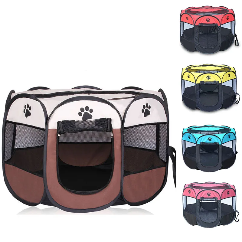Hot Outdoor font b pet b font Octagonal dog Fence Portable Folding font b Pet b