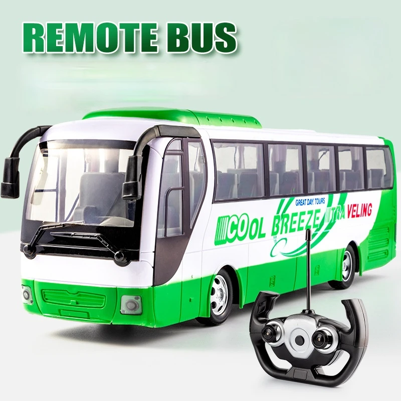 RC Bus Two Layers Electric City Bus Express Wireless Radio Control Car with LED Light Model Toys for Children RC Vehicles Model RC Cars cheap