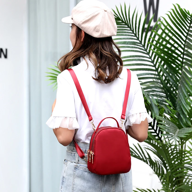 

2019 New Nylon Multi-Function Designer Fashion Women Mini Backpack Small Backpack Female Shoulder Bag Ladies Girl Oxford Purse