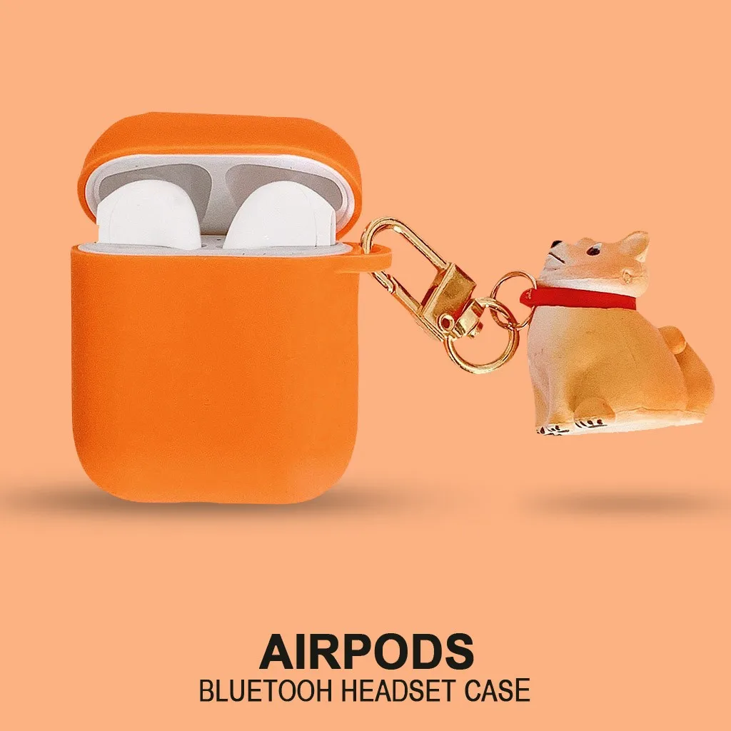 Silicone Earphone Case Anti-lost Protective Cover Skin Case For Apple AirPods Charging Earphone Case for airpods 103#B