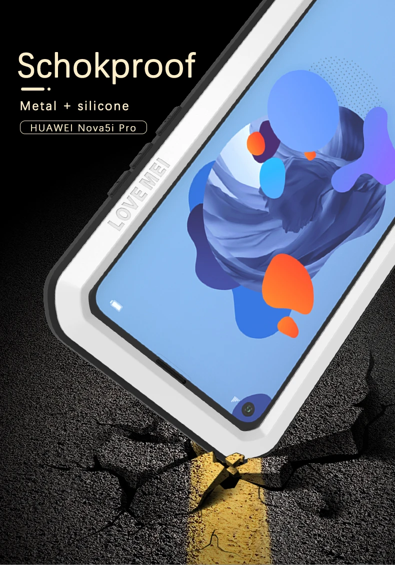 Для huawei Nova 5i Pro металлический бронированный противоударный чехол-накладка для huawei Nova 5i Pro прочный полный корпус анти-осенний чехол для телефона