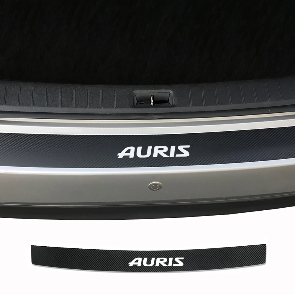Для Toyota Auris Автомобильный задний бампер наклейки на багажник 3D пленка из углеродного волокна декор Автомобильный багажник задняя защитная накладка наклейки аксессуары
