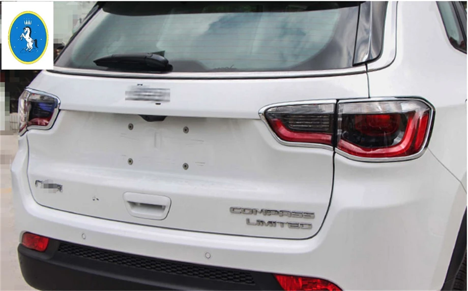 Yimaautotrims хромированные задние фонари рамка Крышка отделка авто аксессуар подходит для Jeep Compass ABS