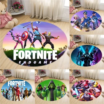 

Fortnites Floor Mat Fortress Night Non-slip Round Rug 3D Printed Bath Bathtub Game Figure Mat Outdoor Carpet Kid Living Bedroom
