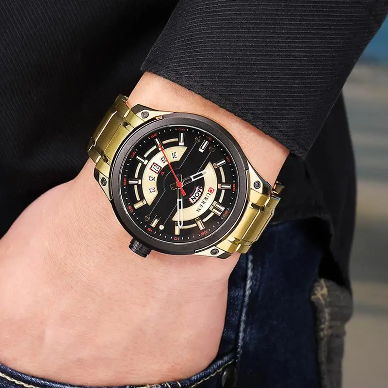 CURREN Модные мужские часы Relogio Masculino Montre Homme Ретро Бизнес дизайн Дата аналоговые кварцевые наручные часы Relojes Para Hombre