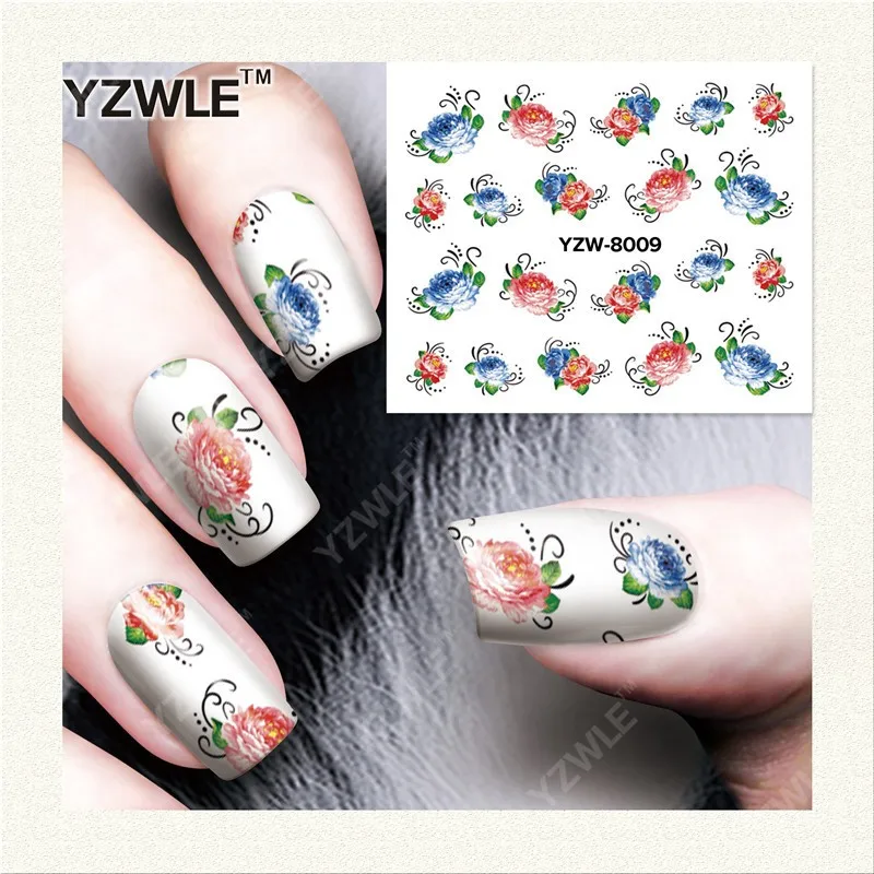 49 Sheets DIY Decals Nails Art Water Transfer Printing Stickers Accessories For Nails Salon YZW8001-8049