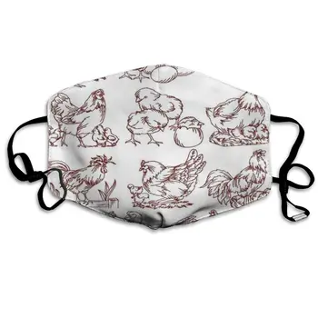 

Big Chickens print Dustproof and windproof mask, washable and reusable, suitable for outdoor sports