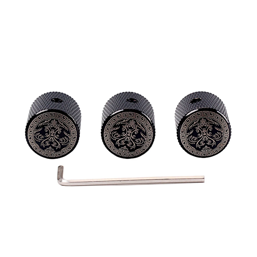 US $10.07 Metal Electric Guitar Knobs Bass Durable Metal Volume Tone Cap Dome Knobs Guitarra Cap Tone Control Knobs