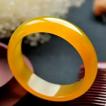 

Zheru Jewelry Agate Chalcedony 54-64mm Yellow Bracelet Elegant Princess Jewelry Best Gift for Mother and Girlfriend
