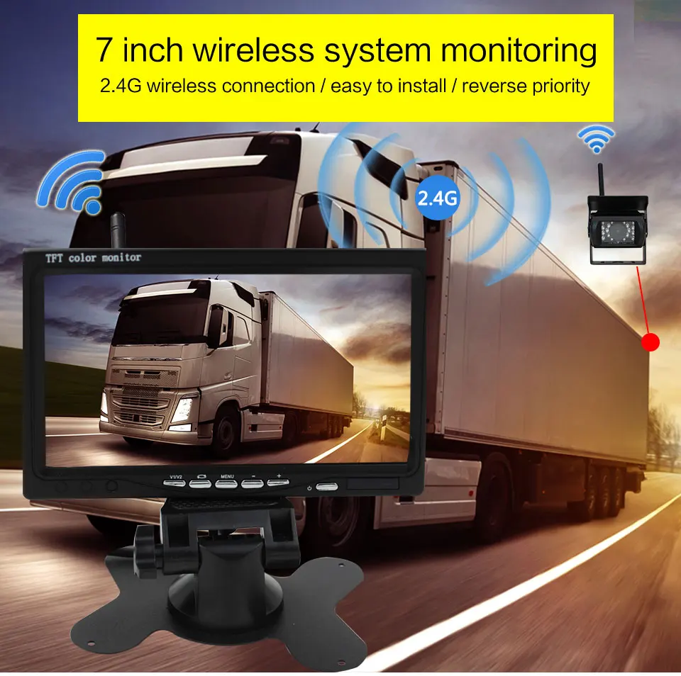 Smartour беспроводная камера заднего вида ИК ночного видения " автомобильный монитор для грузовика автобуса каравана RV Ван трейлера камера заднего вида