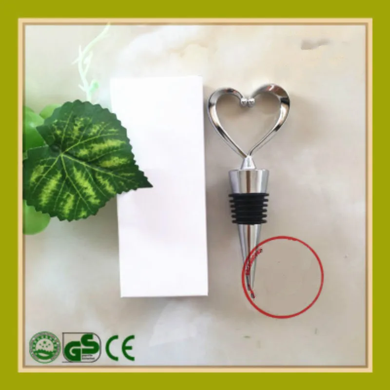 Элегантный в форме сердца красное вино пробка для бутылки шампанского вина