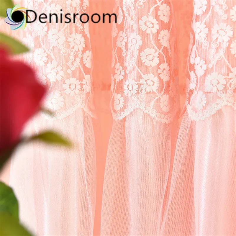 Denisroom девушка принцесса стиль тюль на окна затемненные шторы для гостиной, спальни, кухни XY75