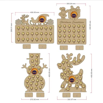 

Calendar Decoration Christmas Calendars Christmas Decorations Santa Claus Dolls Elf Wooden Advent Countdown New Year Gifts