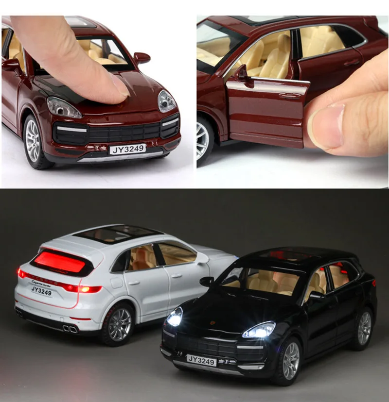 1/32 сплав Cayenne SUV вытяжная задняя модель игрушечного автомобиля литой звуковой светильник Подарочные игрушки для детей