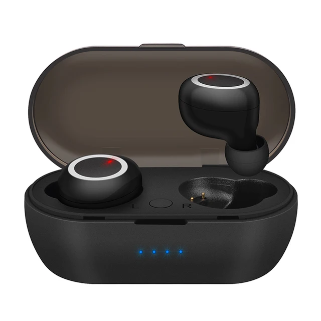 Y50 TWS Bluetooth Earphones Wireless Headphones Smart Touch Control HD Stereo Headsets Sport V5.0 Earbuds With Mic Charing Box Y50 black white