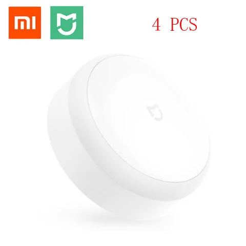 4pcs Xiao mi jia светодиодный светильник Yeelight коридор ночник инфракрасный пульт дистанционного управления датчик движения тела умный дом mi домашний свет - Цвет: 4pcs