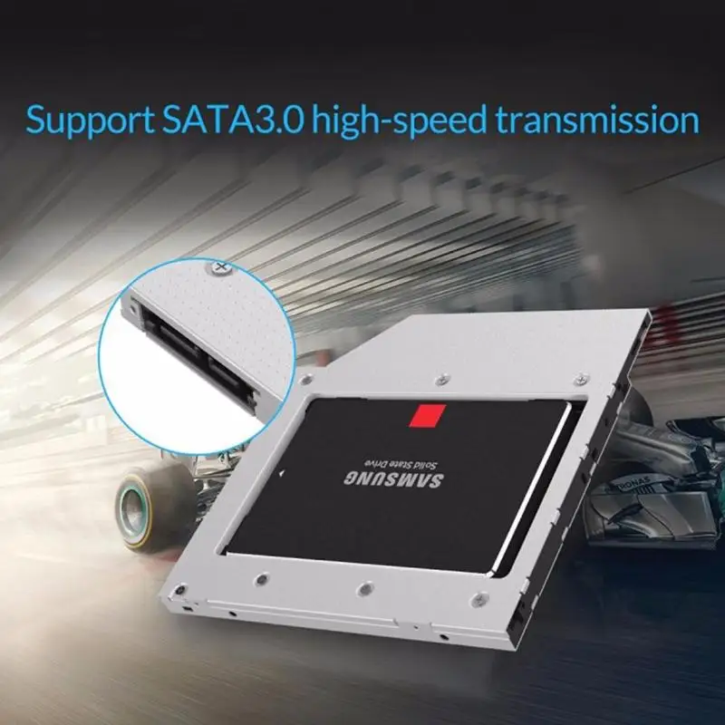 ORICO L95SS Универсальный 2,5 дюймовый HDD чехол SATA3.0 HDD SSD жесткий диск Caddy Поддержка 5 мм/7 мм/9,5 мм для ПК ноутбуков