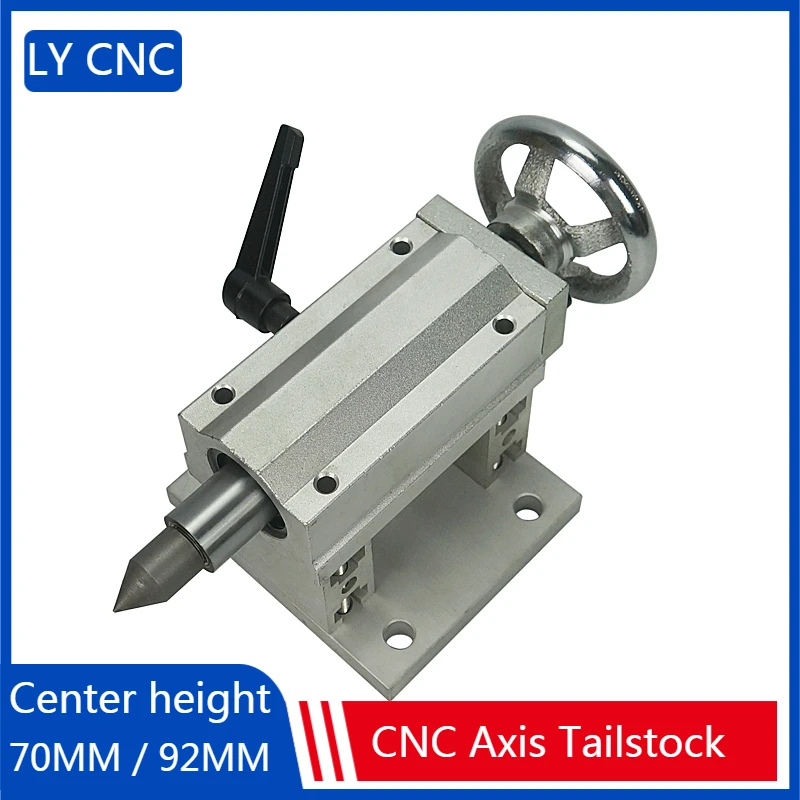 

CNC Rotary 4th Axis Activity Tailstock Center height 70MM 92MM for Rotary Axis CNC Router Engraver Milling Machine