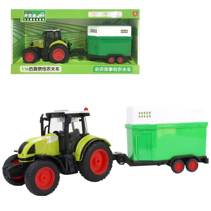 

Literature And Art Farmer Car 1: 16 Animal Caravan Inertia Tractor Model Music Story W900j Boxed