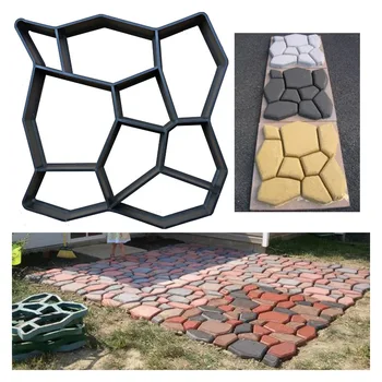 

DIY Manually Paving Cement Brick Concrete Molds Plastic Path Maker Mold Garden Stone Walk Paving Paver Mold Garden Decoration