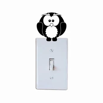 

Owl-4 Cute Owl Light Switch Sticker Cartoon Bird Vinyl Wall Stickers for Kids Room Home 5083