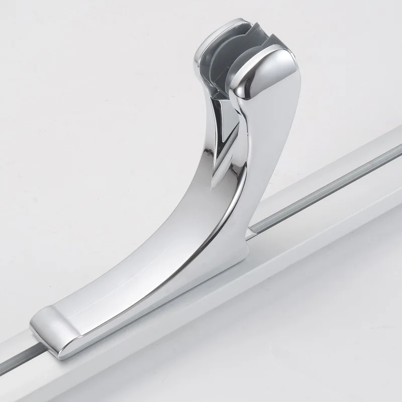 Electroplated Finish 60cm Brass Rod Shower Sliding Bar Wall Mounted Shower Head Lifting Pipes with Handheld Shower Bracket