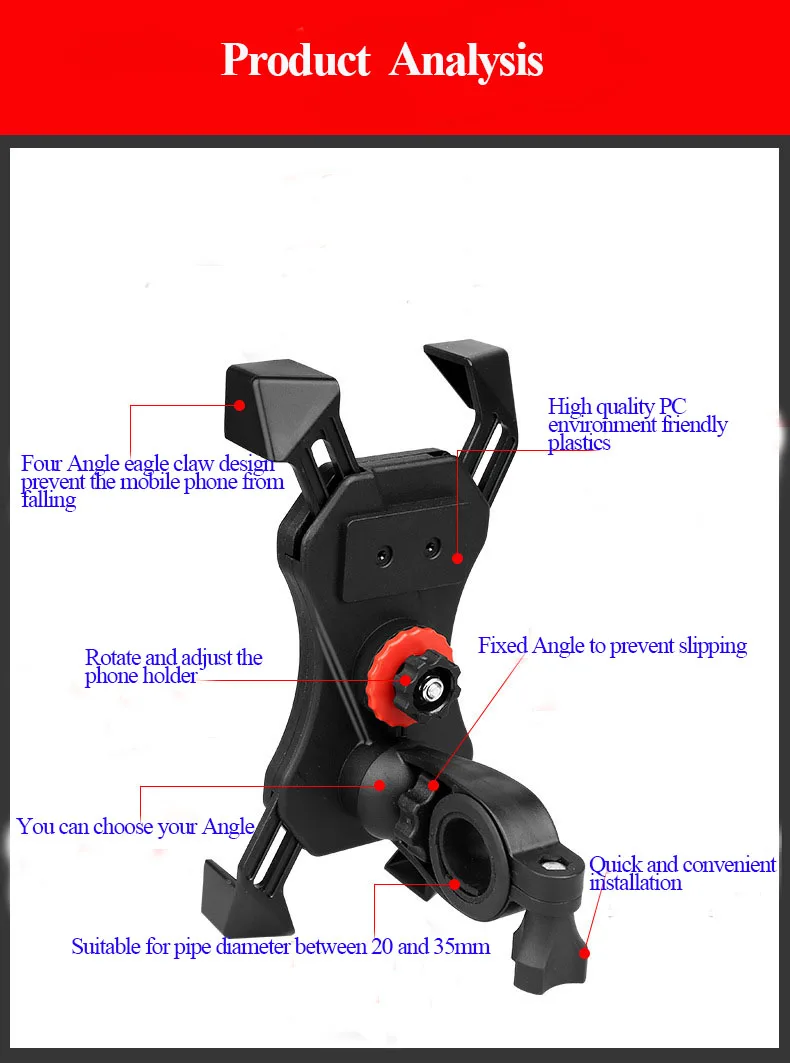 Quakeproof замок для руля велосипеда MTB велосипед держатели для телефонов вращающиеся подставки для горного велоспорта Аксессуары для велосипеда