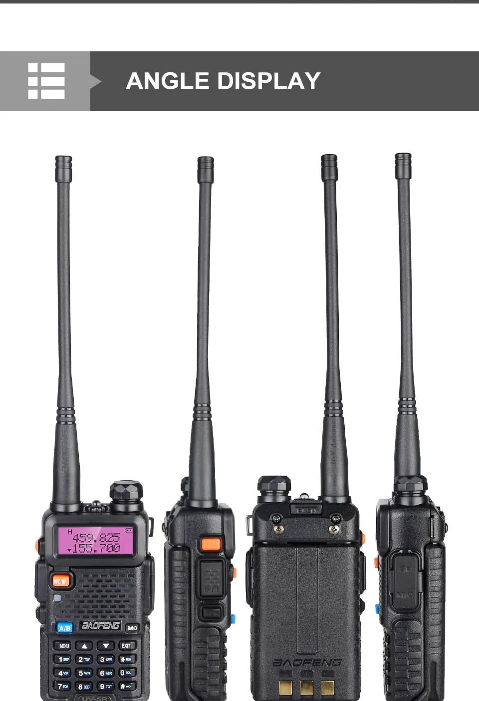 10 км Двухдиапазонная рация 8 Вт Baofeng UV-5R FM трансивер портативный CB Ham Радио 128CH VHF/UHF UV 5R двухстороннее радио 1800mAh