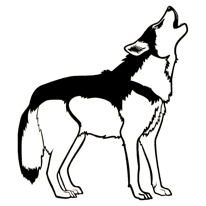 

Funny Howling Husky Dog Wolf Car Sticker Automobiles Motorcycles Exterior Accessories Vinyl Decals for Honda Lada Bmw Audi