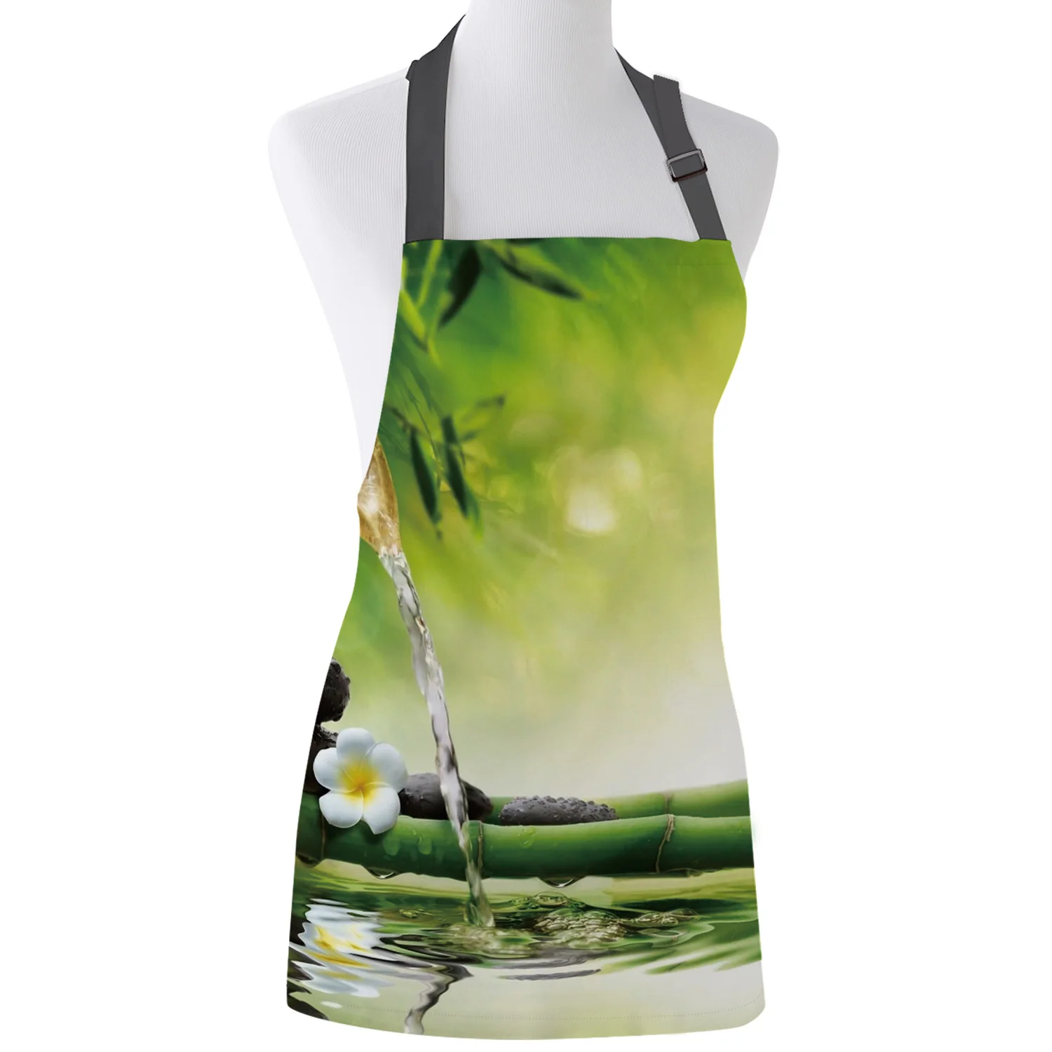 Spa Bamboo Stone Zen Kitchen Aprons BBQ Bib Apron for Cooking Baking Restaurant Pinafore Home Christmas Decorations | Дом и сад