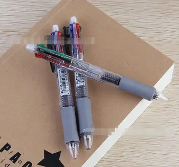 

500pcs 5 in 1 Multicolor Pen Kawaii Marker Pens Include 4 Colors Ballpoint Pen And 1 Automatic Pencil for Students Stationery