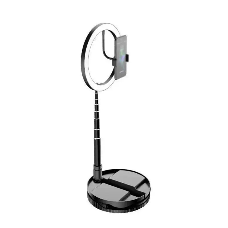 

Sale New Phone Selfie Fill Light Stand Practical Video Photo Lamp Holder Portable Brightness Adjustable Folding For Cellphone