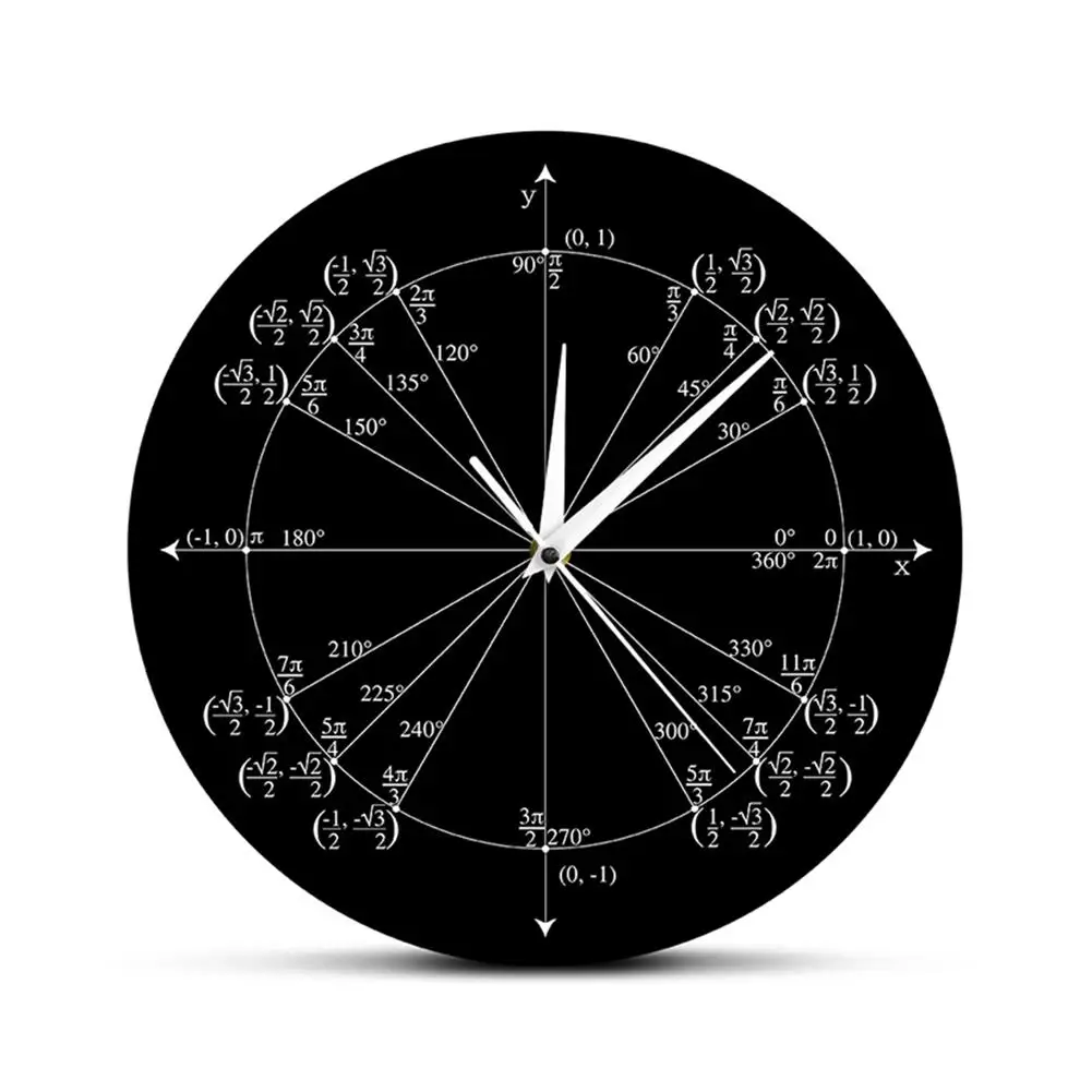 Creative New Wall Clock Triangle Calculus Decoration Geometry Radial Mark Angle Value Wall Clock Wall Art Deco Home Decor