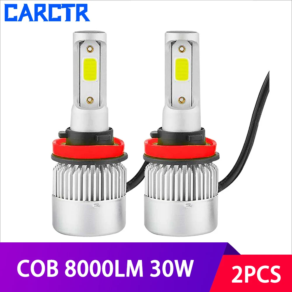 

CARCTR H1 Led Headlight Bulb H4 Car Light 9003 9005 9006 H8 H9 H11 880 881 H3 6500K COB Led Cars Light Bulbs Auto Headlamp 2PCS