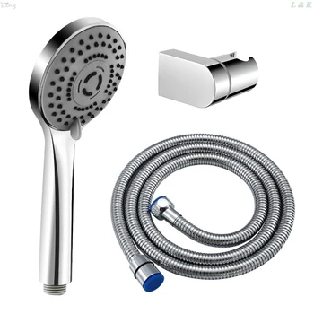 

Shower Head 3 Jet Types High Pressure with 1.5 m Hose Water and Shower bracket U50A