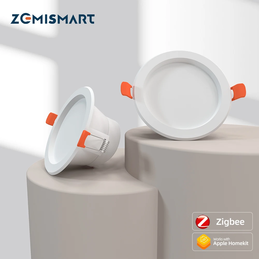 Zemismart Tuya Zigbee LED Downlight Dimmable Ceiling Lamp Alexa Google Home Siri Voice Control Work with Homekit via ZMHK-01 Hub