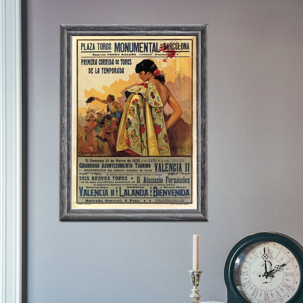 Bullfight винтажная картина Ad Барселона Испания 1935 года по мотивам фильма коррида