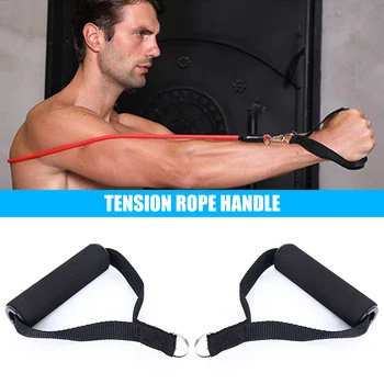 

D-Ring Nylon Rope Belt Foam Handle Pull Rope Exercise Equipment Accessories​ for Working-out Comfortable Decoration