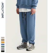 INFLATION DESIGN Super Loose Fit Men Sweatpants In Pure Color Loose Fit Retro Style Mens Sweatpants Street Wear Men Pants 93402W