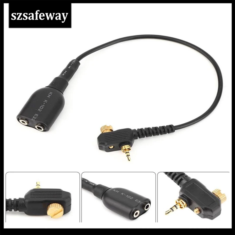 Cable adaptador de Audio para Walkie Talkie Motorola MTH800 MTH850 MTP850 MTS850 para auriculares de 2 pines UV-5R K
